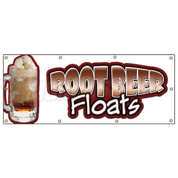 ROOT BEER FLOATS BANNER SIGN rootbeer float mug signs cold drinks